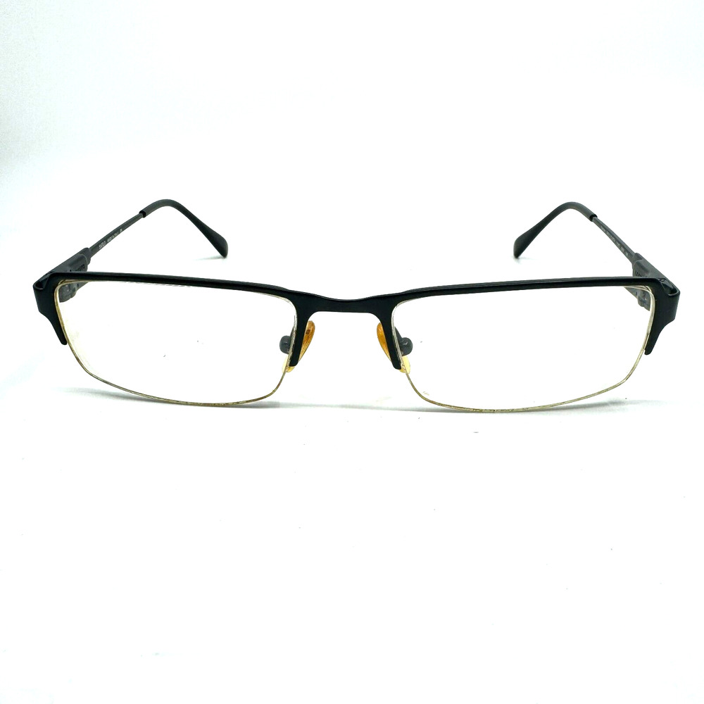 Safilo Elasta 7199T Black 0003 Semi Rim Titanium Eyeglasses 54-19-140 H10317